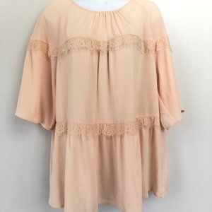 Mossimo Creamy Peach Top - Size Large